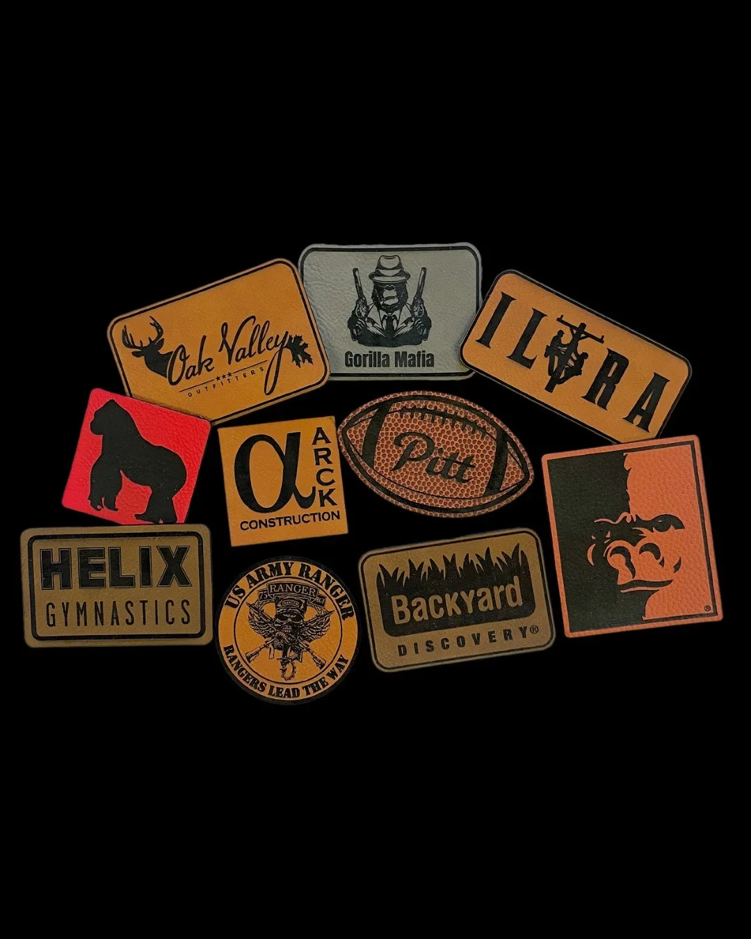 Custom faux leather patches for hats